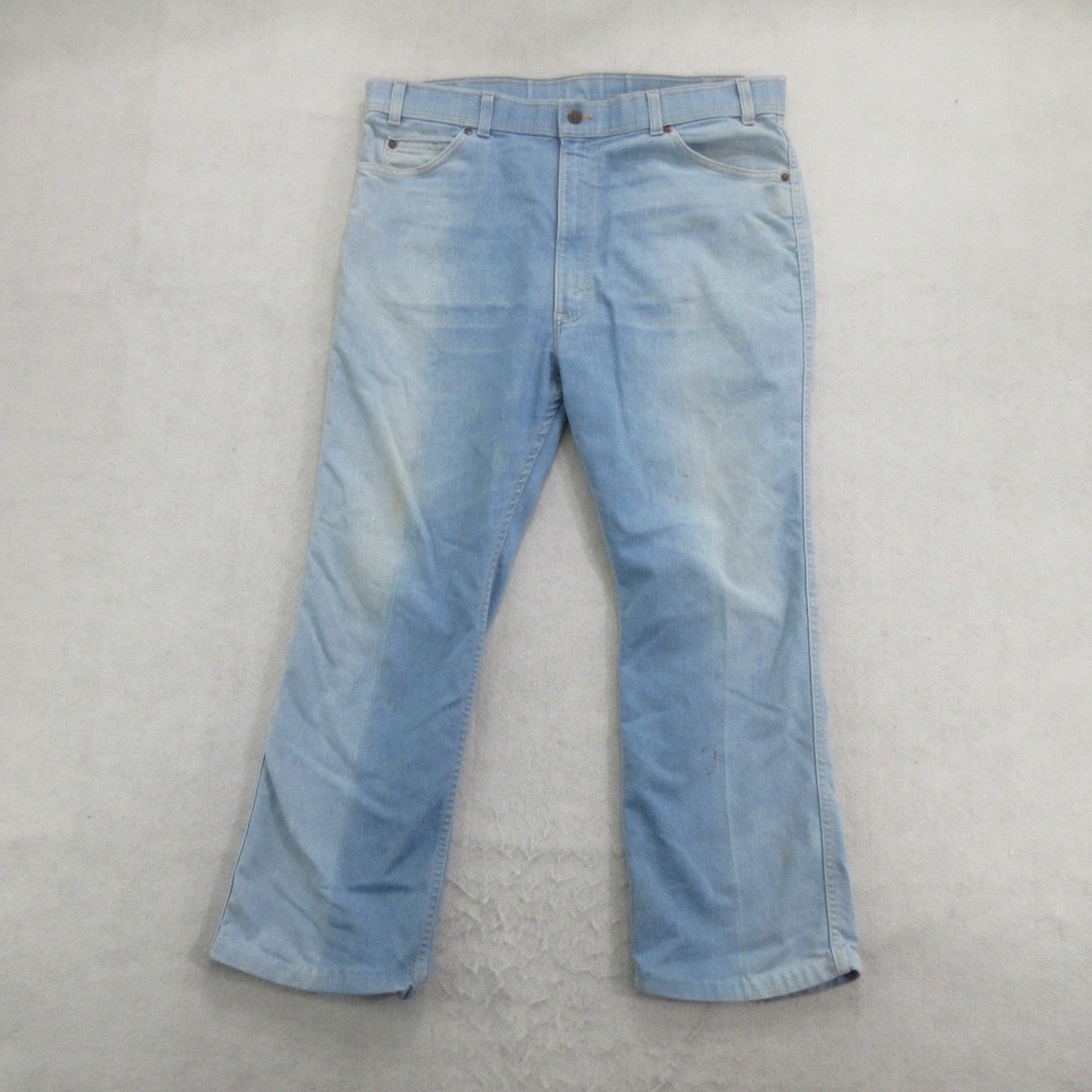Levis Vintage Mens Jeans 37X27 (TAG40x29) Light Wash Made USA Skosh More Room